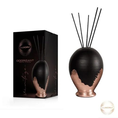 Odświeżacz powietrza do wnętrz Luxoria Vintage – ceramiczna miska z miedzianym liściem w pudełku prezentowym