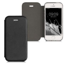   Etui do Apple iPhone 5 / iPhone 5s / iPhone SE, Eko skóra, Czarny, 17148.01