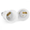 Zestaw 4 adapterów gniazd od E14 do E27, Kwmobile, biały, plastikowy, 20824