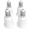 Zestaw 4 adapterów gniazd od E14 do E27, Kwmobile, biały, plastikowy, 20824
