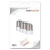 Zestaw 4 adapterów gniazd od E27 do E14, Kwmobile, biały, plastikowy, 20910