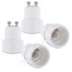 Zestaw 4 adapterów gniazd od GU10 do E14, Kwmobile, biały, plastikowy, 27507
