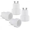 Zestaw 4 adapterów gniazd od GU10 do E14, Kwmobile, biały, plastikowy, 27507