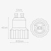 Zestaw 4 adapterów gniazd od GU10 do E14, Kwmobile, biały, plastikowy, 27507