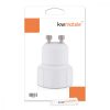 Zestaw 4 adapterów gniazd od GU10 do E14, Kwmobile, biały, plastikowy, 27507