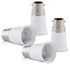 Zestaw 4 adapterów gniazd od B22 do E27, Kwmobile, biały, plastikowy, 27510