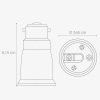 Zestaw 4 adapterów gniazd od B22 do E27, Kwmobile, biały, plastikowy, 27510