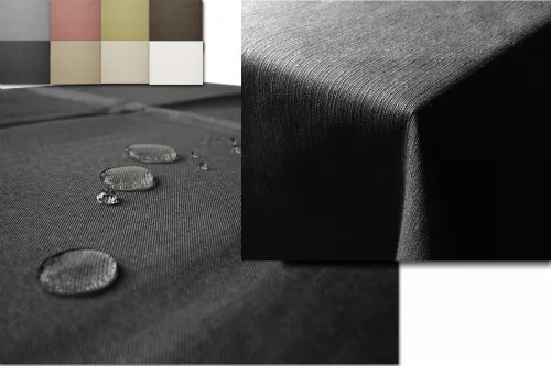 Obrus Leinenlook Jemidi, 160 x 260 cm, szary, poliester, 55262.73.13