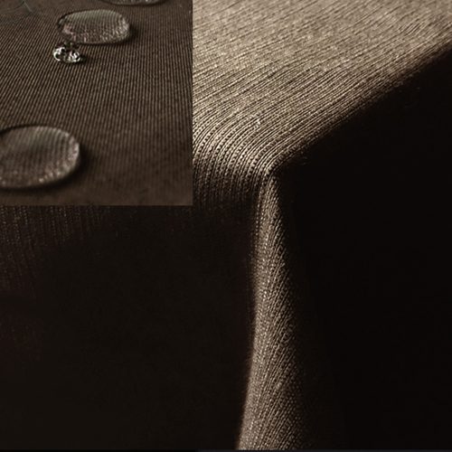Obrus Leinenlook Jemidi, 135 x 200 cm, brązowy, poliester, 55262.18.08