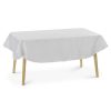Owalny obrus z ornamentem Jemidi, 160 x 220 cm, Biały, Poliester, 55264.02.27