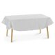 Owalny obrus z ornamentem Jemidi, 160 x 220 cm, Biały, Poliester, 55264.02.27