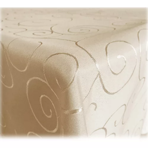Obrus z ornamentem Jemidi, 110 x 220 cm, kremowy, poliester, 55264.16.06