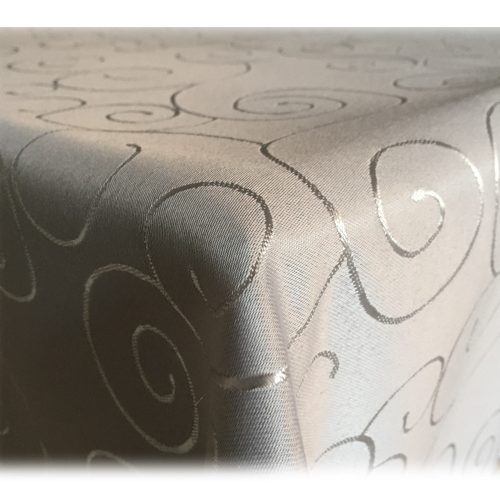 Obrus z ornamentem Jemidi, 110 x 180 cm, brązowy, poliester, 55264.25.05