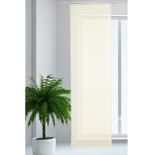 Zasłona panelowa Jemidi z listwą, 60 x 245 cm, kremowy, poliester, 55265.16