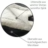 Dwustronny koc wełniany Sherpa Jemidi, 150 x 200 cm, szary / biały, poliester, 55406.07