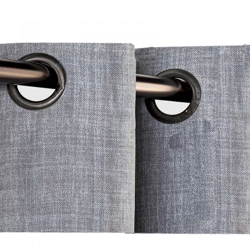 Elfie Nieprzezroczysta zasłona z pierścieniami Jemidi, 140 x 245 cm, zielony, poliester, 55279.79.01