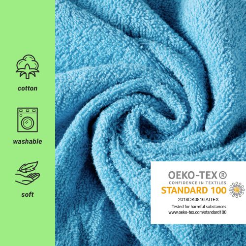 Pokrowiec na krzesło Jemidi, 60 x 130 cm, turkusowy, bawełna organiczna, 54895.37