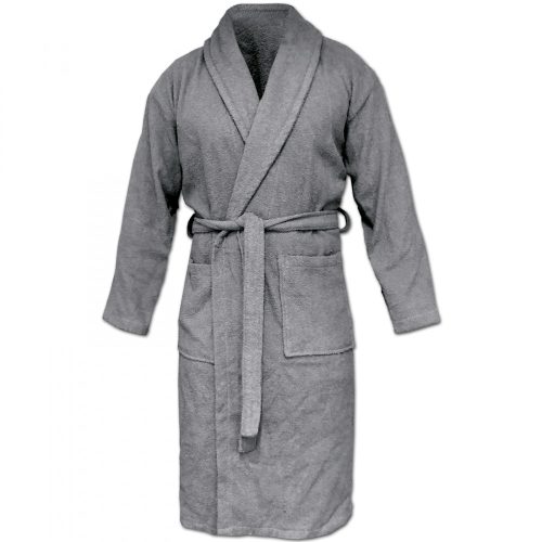 Homelevel Unisex szlafrok, 3XL, szary, bawełna organiczna, 54845.22.33