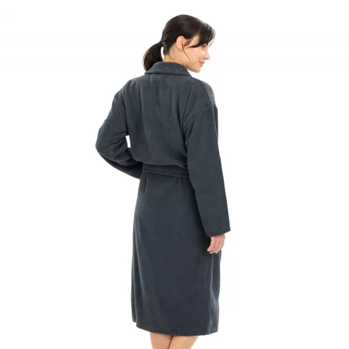 Szlafrok unisex Homelevel, M, szary, bawełna organiczna, 54845.73.2