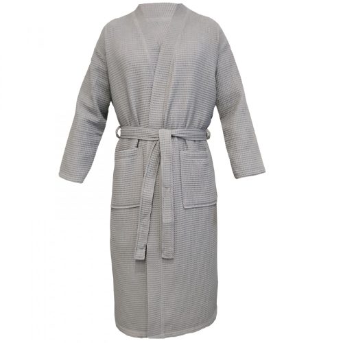 Szlafrok Unisex Waffle Pique Homelevel, 4XL, Szary, Bawełna organiczna, 54916.22.34