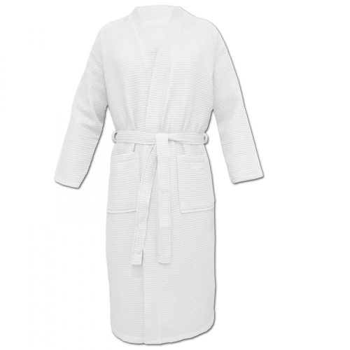 Szlafrok Unisex Waffle Pique Homelevel, M, Biały, Bawełna organiczna, 54916.02.2