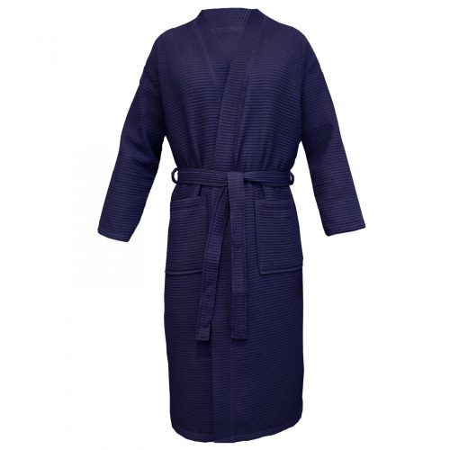 Szlafrok Unisex Waffle Pique Homelevel, 3XL, Niebieski, Bawełna organiczna, 54916.04.33