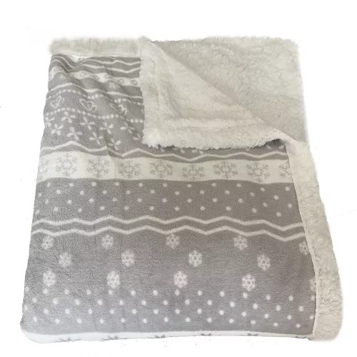 Dwustronny koc wełniany Sherpa Jemidi, 180 x 220 cm, wielokolorowy, poliester, 55406.25.09