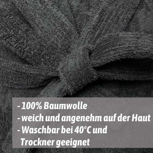 Szlafrok dziecięcy Homelevel, 152, szary, bawełna organiczna, 54864.73.39