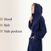Szlafrok dziecięcy Homelevel, 152, niebieski, bawełna organiczna, 54864.17.39