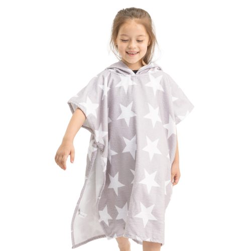 Dziecięce poncho kąpielowe Homelevel, 4-7 lat, Szary, Bawełna, 54888.22.02