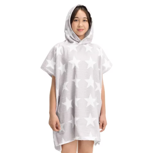 Dziecięce poncho kąpielowe Homelevel, 8-11 lat, Szary, Bawełna, 54888.22.03