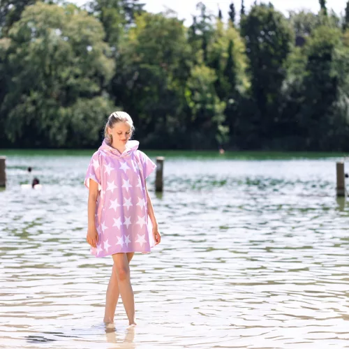 Dziecięce poncho kąpielowe Homelevel, 8-11 lat, Szary, Bawełna, 54888.22.03