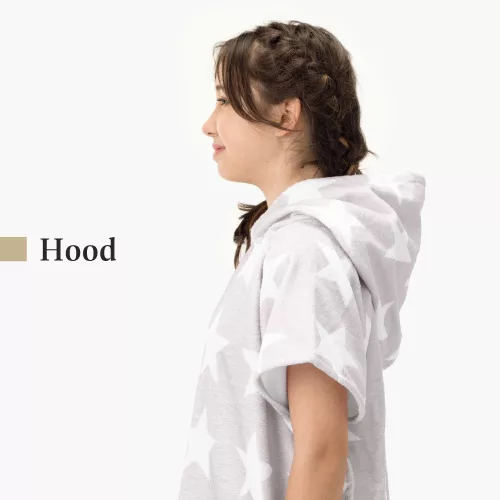 Dziecięce poncho kąpielowe Homelevel, 8-11 lat, Szary, Bawełna, 54888.22.03