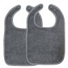 Zestaw 2 śliniaków dla niemowląt Jemidi, 49 x 30 cm, szary, bawełna organiczna, 54887.02.22