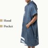Ponczo kąpielowe unisex Homelevel, uniwersalne, niebieski, bawełna / poliester, 54936.04