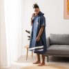 Ponczo kąpielowe unisex Homelevel, uniwersalne, niebieski, bawełna / poliester, 54936.04