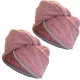 Zestaw 2 dziecięcych turbanów do włosów Homelevel, 64 x 22, różowy, bawełna organiczna, 54882.10.02
