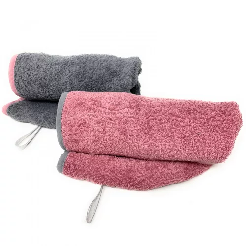 Zestaw 2 dziecięcych turbanów do włosów Homelevel, 64 x 22, różowy, bawełna organiczna, 54882.10.02