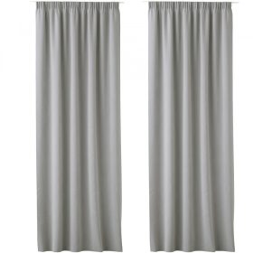  Zestaw 2 zasłon Lola z falbaną Jemidi, 140 x 250 cm, szary, poliester, 55308.25.02