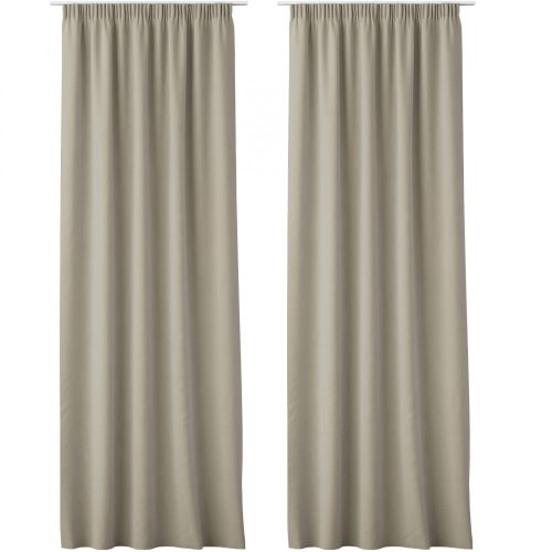 Zestaw 2 zasłon Lola z falbaną Jemidi, 140 x 250 cm, beżowy, poliester, 55308.11.02