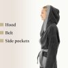 Szlafrok dziecięcy Homelevel, 140, szary, bawełna organiczna, 54864.22.38