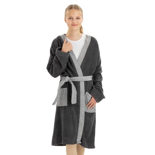 Szlafrok dziecięcy Homelevel, 152, szary, bawełna organiczna, 54864.22.39