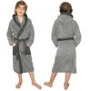 Szlafrok dziecięcy Homelevel, 164, szary, bawełna organiczna, 54864.25.40