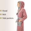 Szlafrok dziecięcy Homelevel, 128, różowy/szary, bawełna organiczna, 54864.33.37