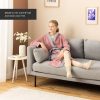 Szlafrok dziecięcy Homelevel, 152, różowy/szary, bawełna organiczna, 54864.33.39