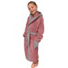 Szlafrok dziecięcy Homelevel, 176, różowy/szary, bawełna organiczna, 54864.33.41