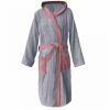 Szlafrok z tkaniny Homelevel, XL, szary/różowy, bawełna organiczna, 54856.10.4