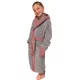 Szlafrok dziecięcy Homelevel, 128, szary/różowy, bawełna organiczna, 54864.20.37