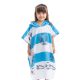 Dziecięce poncho kąpielowe Homelevel, 8-11 lat, wielokolorowe, bawełna organiczna, 54931.32.01