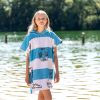 Dziecięce poncho kąpielowe Homelevel, 4-7 lat, wielokolorowe, bawełna organiczna, 54931.32.02